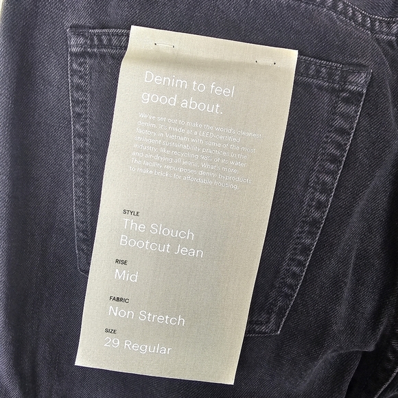 Everlane The Slouch Bootcut Jeans Stormy Ash Size 29 Mid Rise Non-Stretch - Picture 4 of 11